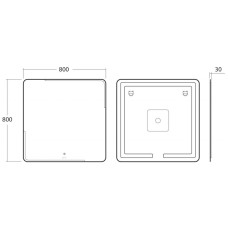 Зеркало Owl 1975 Otalia 80 OWLM200600 с подсветкой с сенсорным выключателем
