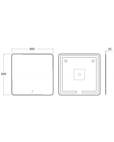 Зеркало Owl 1975 Otalia 80 OWLM200600 с подсветкой с сенсорным выключателем