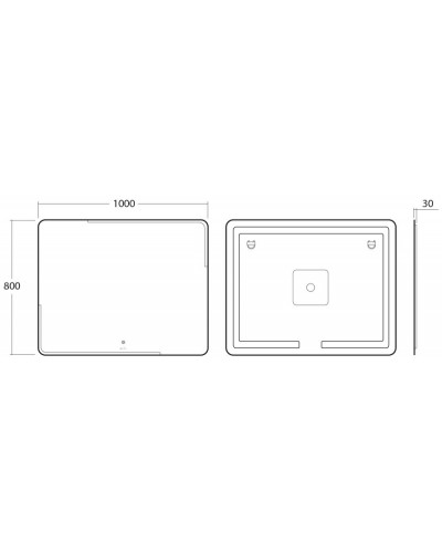Зеркало Owl 1975 Otalia 100 OWLM200601 с подсветкой с сенсорным выключателем