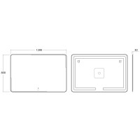 Зеркало Owl 1975 Otalia 120 OWLM200602 с подсветкой с сенсорным выключателем