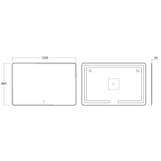 Зеркало Owl 1975 Otalia 120 OWLM200602 с подсветкой с сенсорным выключателем