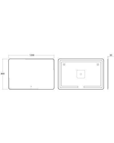 Зеркало Owl 1975 Otalia 120 OWLM200602 с подсветкой с сенсорным выключателем