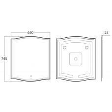 Зеркало Owl 1975 Roxen 65 OWLM200100 с подсветкой с сенсорным выключателем