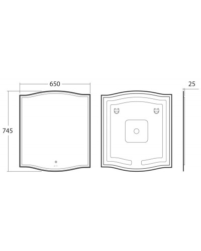 Зеркало Owl 1975 Roxen 65 OWLM200100 с подсветкой с сенсорным выключателем