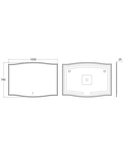 Зеркало Owl 1975 Roxen 105 OWLM200103 с подсветкой с сенсорным выключателем
