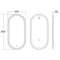 Зеркало Owl 1975 Langas 40 OWLM200300 с подсветкой с сенсорным выключателем