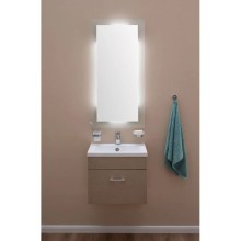 Зеркало 45х90 см с подсветкой алюминий Aquanet Нота 00159094