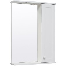 Зеркало со шкафом Runo Мерида 58 R 00-00000740 с подсветкой Белое