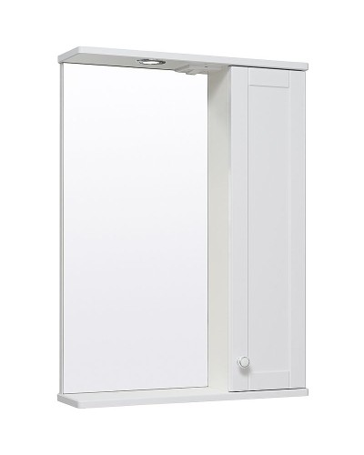 Зеркало со шкафом Runo Мерида 58 R 00-00000740 с подсветкой Белое