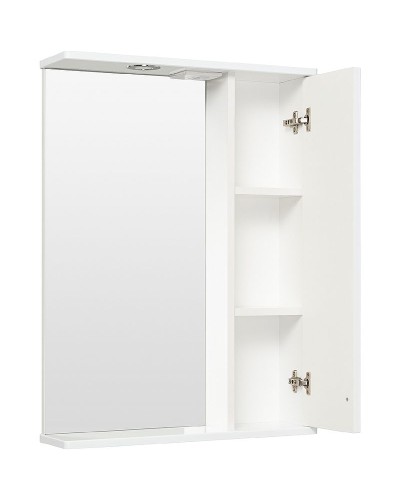 Зеркало со шкафом Runo Мерида 58 R 00-00000740 с подсветкой Белое