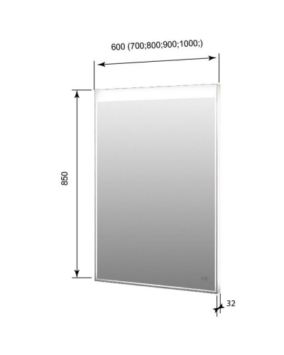 Зеркало Aquanet Палермо 100 249354 с подсветкой с сенсорным выключателем и функцией антизапотевания