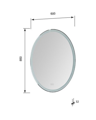 Зеркало Aquanet Комо 60 249357 с подсветкой с сенсорным выключаталем и функцией антизапотевания