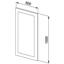 Зеркало 50х100 см с подсветкой алюминий Aquanet Нота 00159095