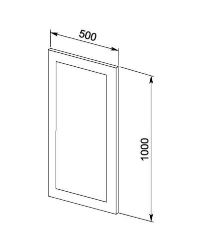 Зеркало 50х100 см с подсветкой алюминий Aquanet Нота 00159095