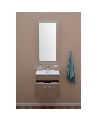 Зеркало 50х100 см с подсветкой алюминий Aquanet Нота 00159095