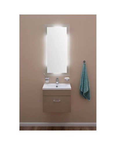 Зеркало 50х100 см с подсветкой алюминий Aquanet Нота 00159095