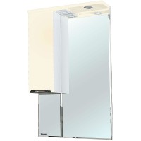 Зеркало со шкафом Bellezza Альфа 65 L 4618810002075 с подсветкой Белое Бежевое