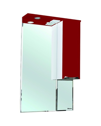 Зеркало со шкафом Bellezza Альфа 65 R 4618810001030 с подсветкой Белое Красное
