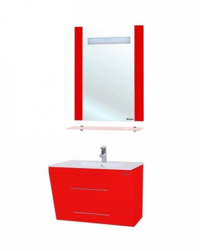Зеркало Bellezza Берта 90 4610715050038 с подсветкой Красное