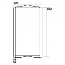 Зеркало 63х116 см орех Kerasan Retro 731340noce