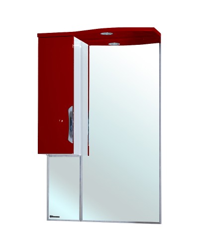 Зеркало со шкафом Bellezza Лагуна 65 4612110002032 с подсветкой L Красное Белое