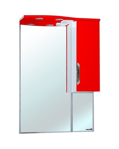 Зеркало со шкафом Bellezza Лагуна 65 4612110001035 с подсветкой R Красное Белое