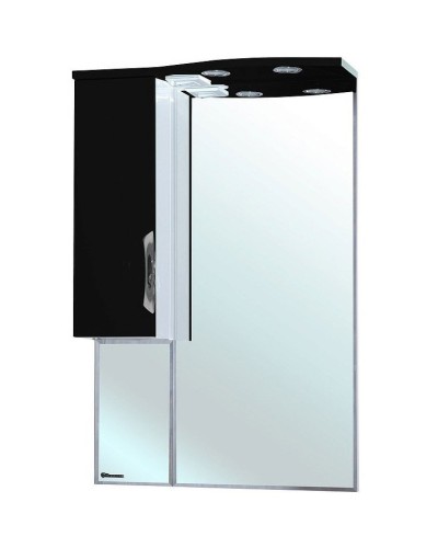 Зеркало со шкафом Bellezza Лагуна 65 4612110002049 с подсветкой L Черное Белое