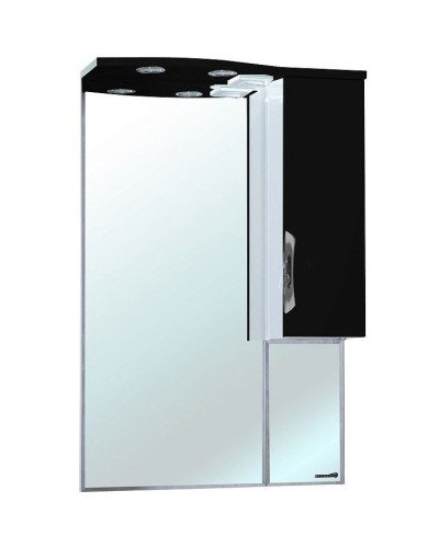 Зеркало со шкафом Bellezza Лагуна 65 R 4612110001042 с подсветкой R Черное Белое