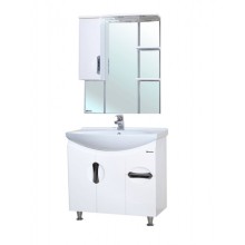 Зеркало со шкафом Bellezza Лагуна 75 4612112001019 с подсветкой R Белое