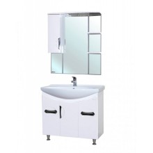 Зеркало со шкафом Bellezza Лагуна 85 R 4612114001017 с подсветкой R Белое