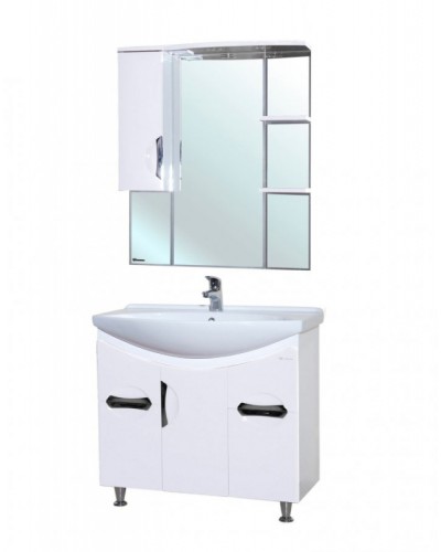 Зеркало со шкафом Bellezza Лагуна 85 R 4612114001017 с подсветкой R Белое