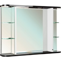Зеркало Bellezza Рио 90 4613615060268 с подсветкой Черное Белое