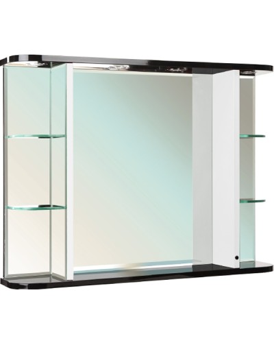 Зеркало Bellezza Рио 90 4613615060268 с подсветкой Черное Белое