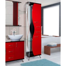 Зеркало Bellezza Рио 90 4613615060213 с подсветкой Черное Красное