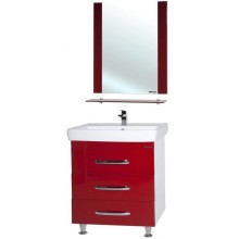 Зеркало Bellezza Рокко 50 4613706030033 с полкой Красное