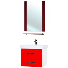 Зеркало Bellezza Рокко 50 4613706030033 с полкой Красное