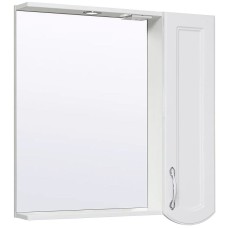Зеркало со шкафом Runo Неаполь 75 R 00-00001031 с подсветкой Белое