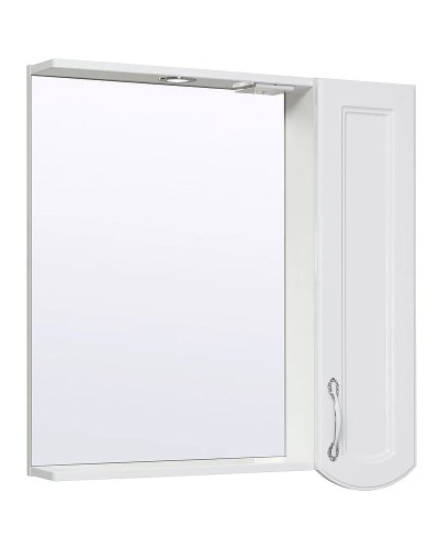 Зеркало со шкафом Runo Неаполь 75 R 00-00001031 с подсветкой Белое