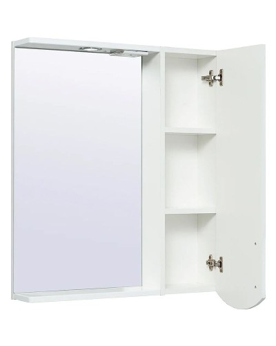 Зеркало со шкафом Runo Неаполь 75 R 00-00001031 с подсветкой Белое