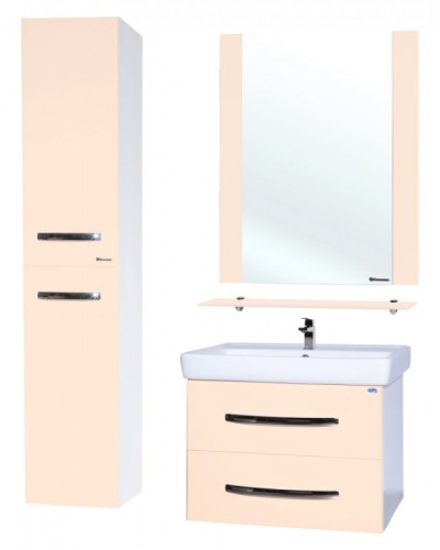 Зеркало Bellezza Рокко 70 4613711030073 с полкой Бежевое