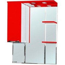 Зеркало со шкафом Bellezza Альфа 75 L 4618812002035 с подсветкой Белое Красное