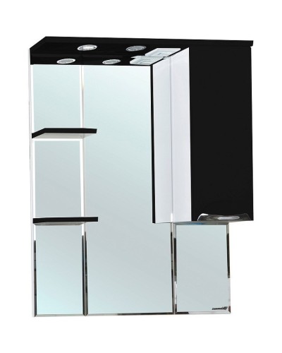 Зеркало со шкафом Bellezza Альфа 75 R 4618812001045 с подсветкой Белое Черное