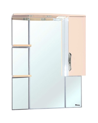 Зеркало со шкафом Bellezza Лагуна 75 4612112001071 с подсветкой R Бежевое