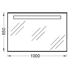 Зеркало Jacob Delafon Parallel 100 EB1416-NF с подсветкой и подогревом