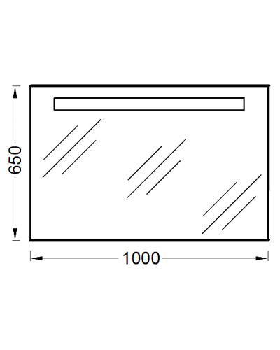 Зеркало Jacob Delafon Parallel 100 EB1416-NF с подсветкой и подогревом