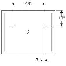 Зеркало Geberit Option 80 500.588.00.1 с подсветкой