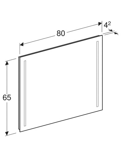 Зеркало Geberit Option 80 500.588.00.1 с подсветкой