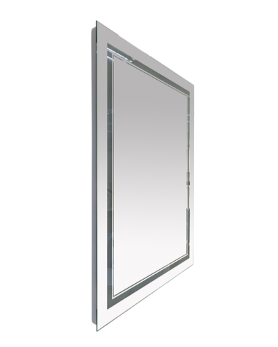 2 Неон - Зеркало LED  600х800 сенсор на корпусе (двойная подсветка)