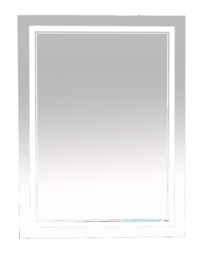 2 Неон - Зеркало LED  600х800 сенсор на корпусе (двойная подсветка)