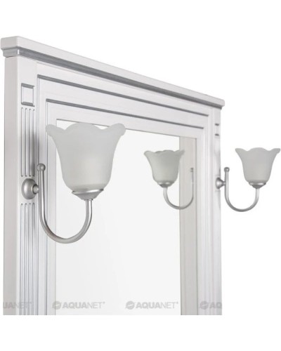 Зеркало 90х96,3 см белый серебряная патина Aquanet Паола 00181769